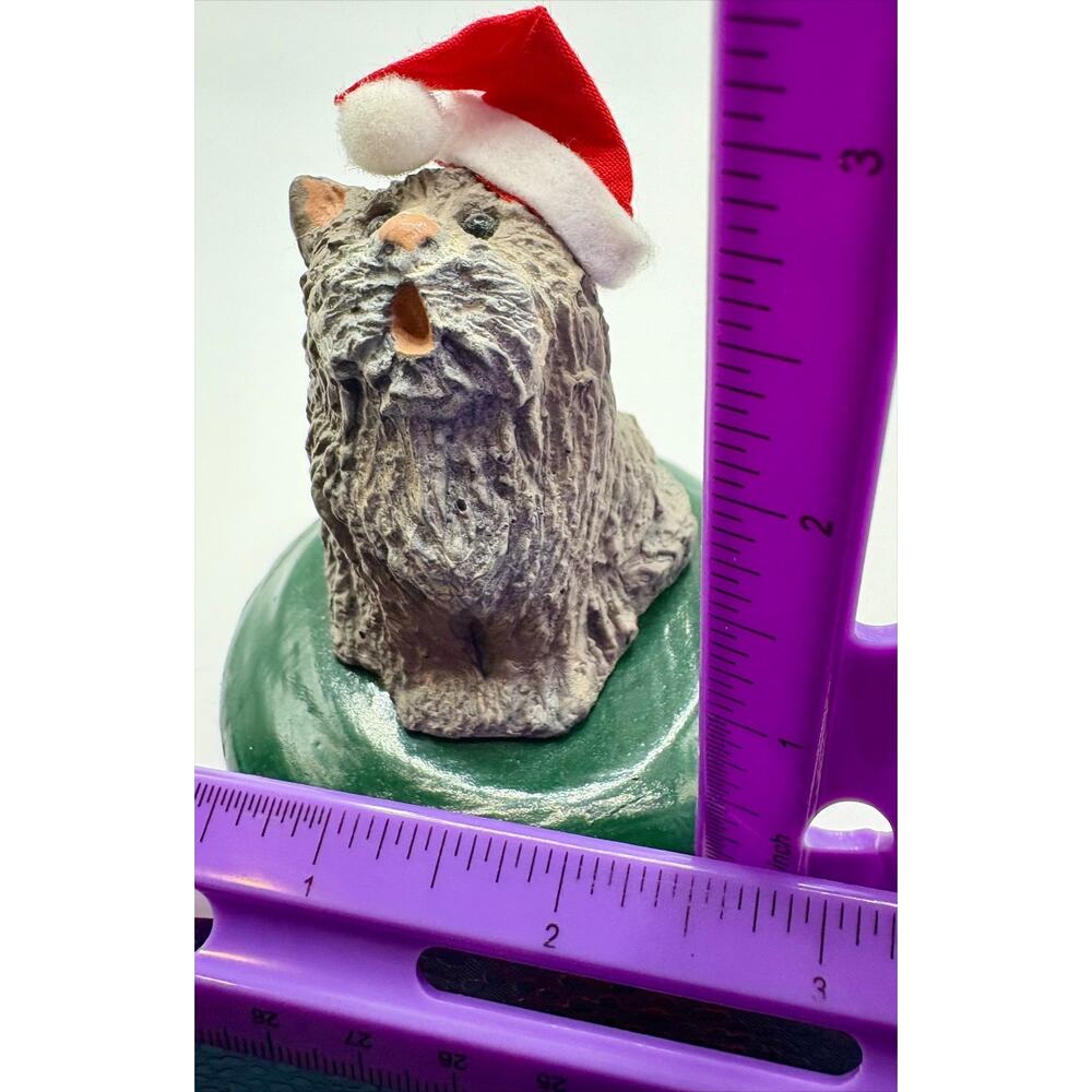 Byers Choice Carolers Cat with Santa Hat Dated 2000 - Picture 6 of 7